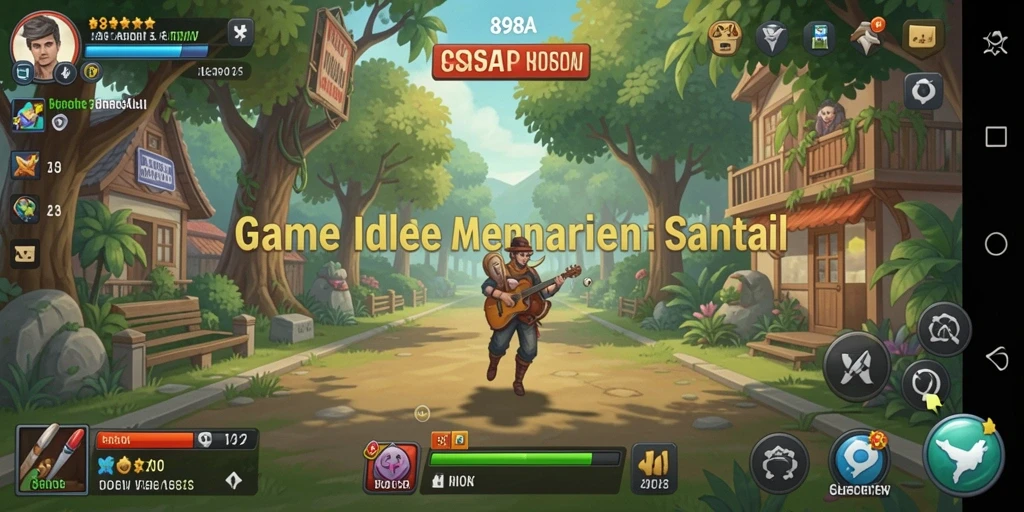 Tangkapan layar gameplay 898A yang menunjukkan aksi Idle yang seru.
