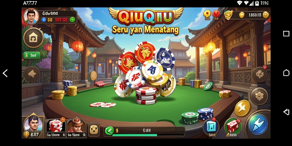 Tampilan menarik dari permainan QiuQiu A7777.