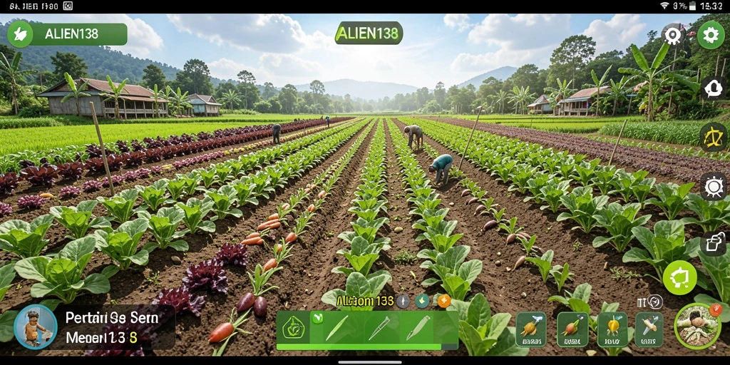 Tampilan gameplay <strong>ALIEN138</strong> dengan petualangan berkebun yang menarik.