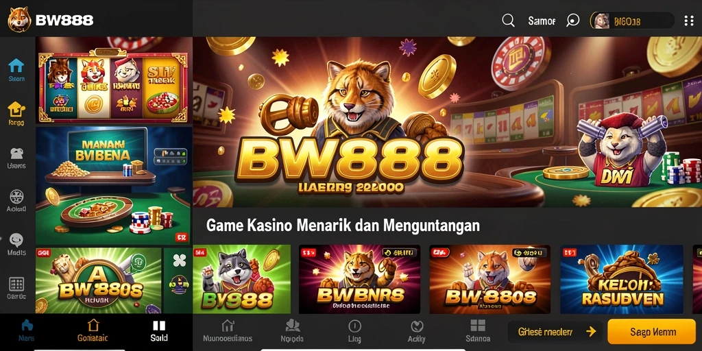 Screenshot gameplay BW888 yang menampilkan suasana Kasino yang mengasyikkan.