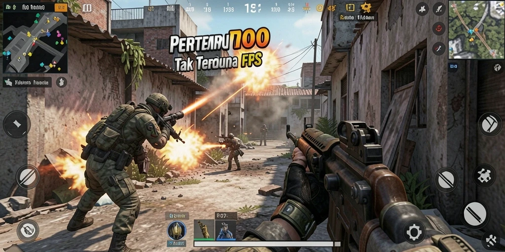 Screenshot DY01 menampilkan aksi mendebarkan dalam pertempuran FPS.