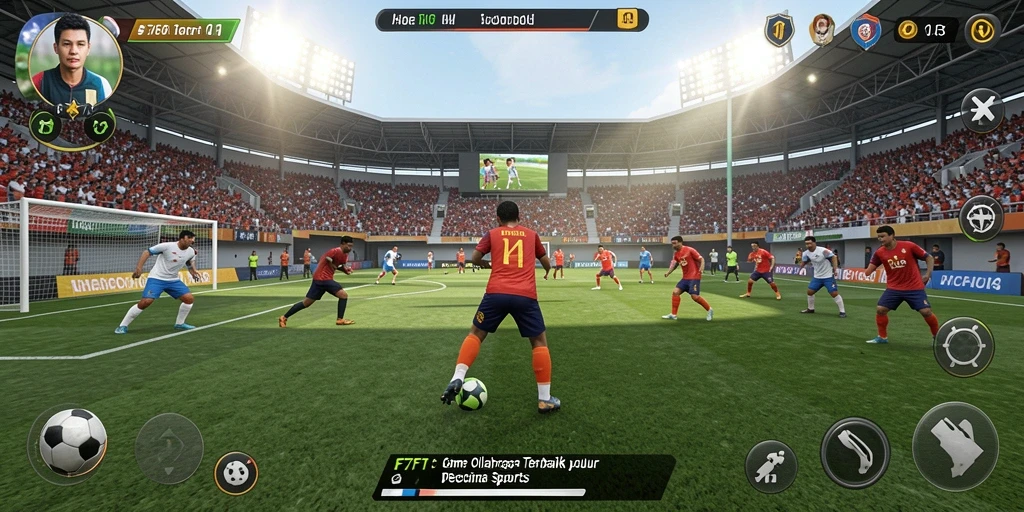 Screenshot menampilkan aksi seru dalam game olahraga F7F7.