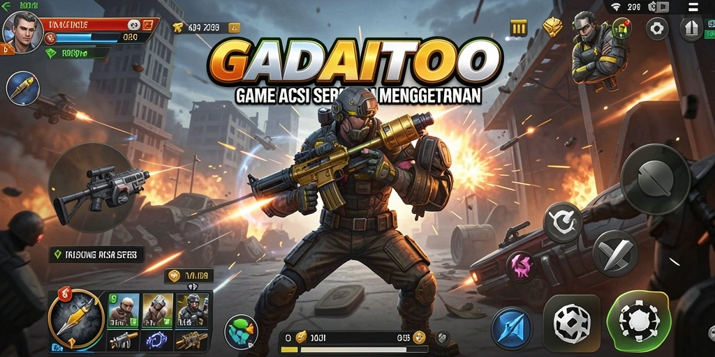 Menampilkan aksi seru dalam gameplay GADAITOTO.