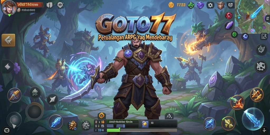Screenshot menunjukkan pertarungan epik di dunia <strong>GOTO77</strong> yang memukau.