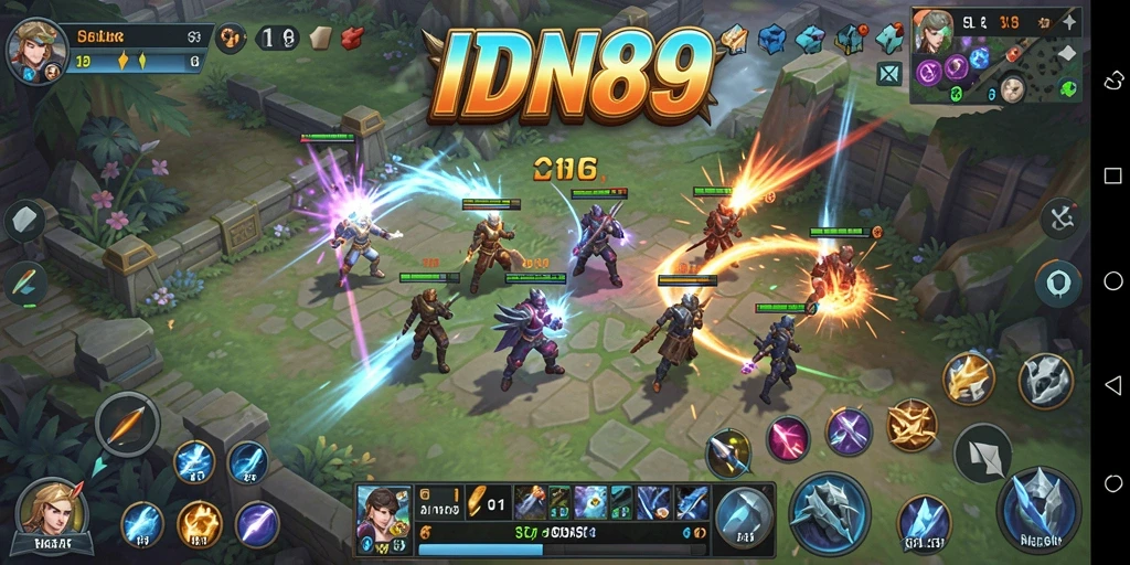 Tangkapan layar utama dari gameplay seru IDN89 yang menunjukkan strategi mencolok.