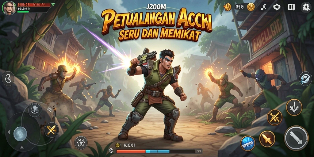 Gameplay J200M dengan aksi dan grafis yang menakjubkan.