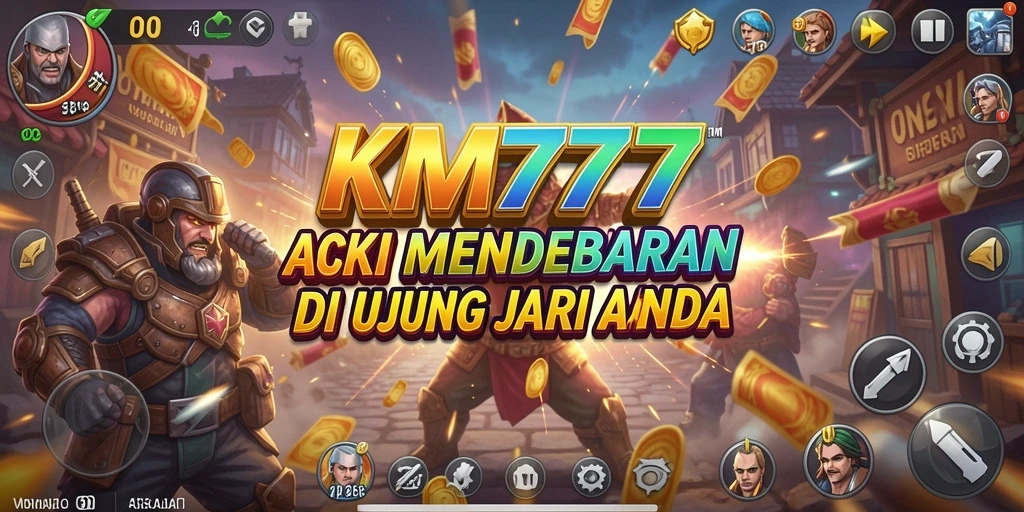 Screenshot utama KM777 menampilkan aksi seru dalam gameplay yang menegangkan.