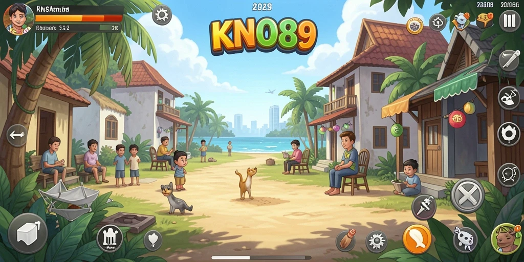 Tampilan gameplay KNO89 yang ceria dan interaktif.