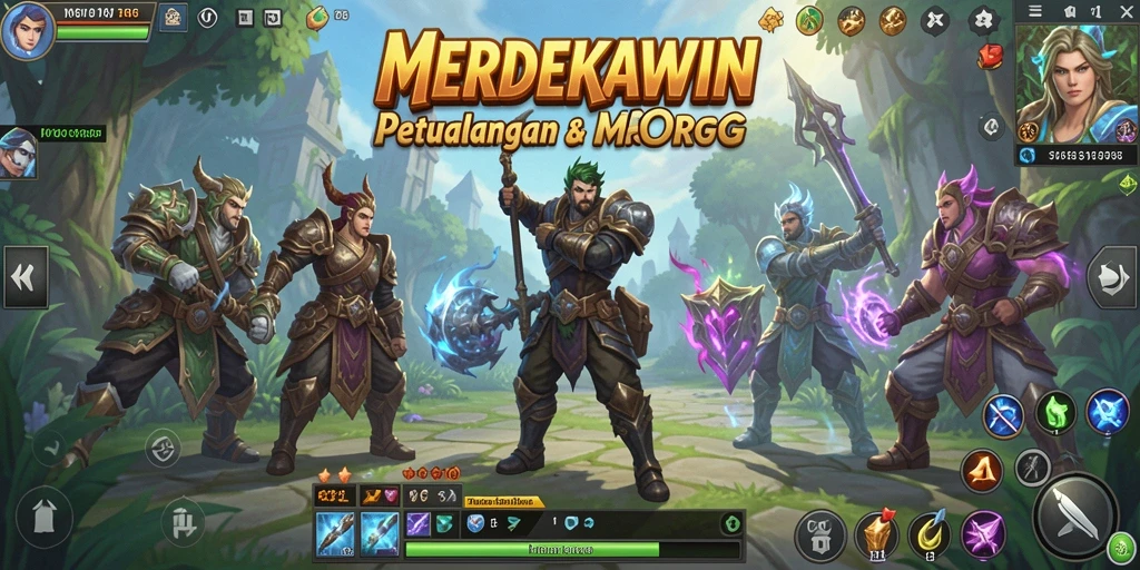 Tampilan aksi seru dalam permainan MERDEKAWIN yang memukau.