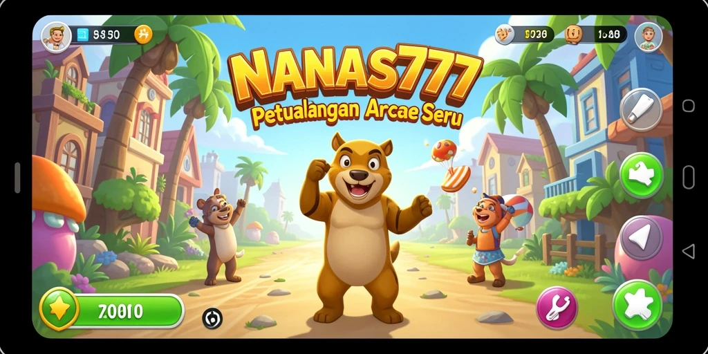 Tampilan menegangkan dari gameplay NANAS777 yang penuh warna.