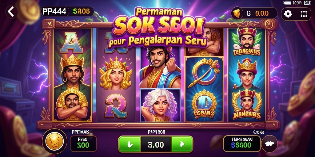 Tampilan gameplay PP444 yang menarik dan penuh warna dari mesin slot.
