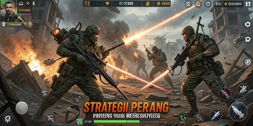 Tampilan gameplay yang mendebarkan dari PT89 dengan elemen strategi yang dinamis.