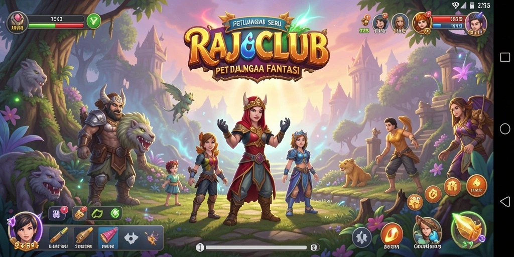 Tangkapan layar menunjukkan aksi seru dalam pertempuran RPG di RAJACLUB.