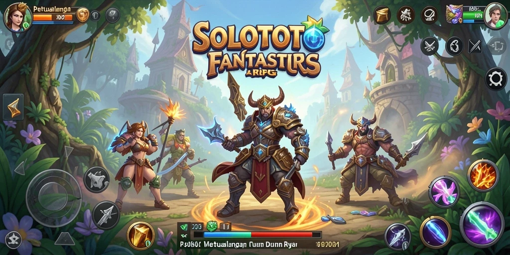 Tampilan gameplay RPG yang mendebarkan dalam SOLOTOTO.