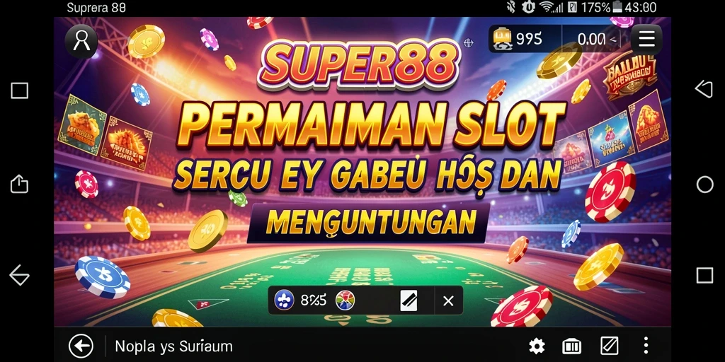 Screenshot utama SUPER88 menampilkan pengalaman gameplay Slot yang mendebarkan.