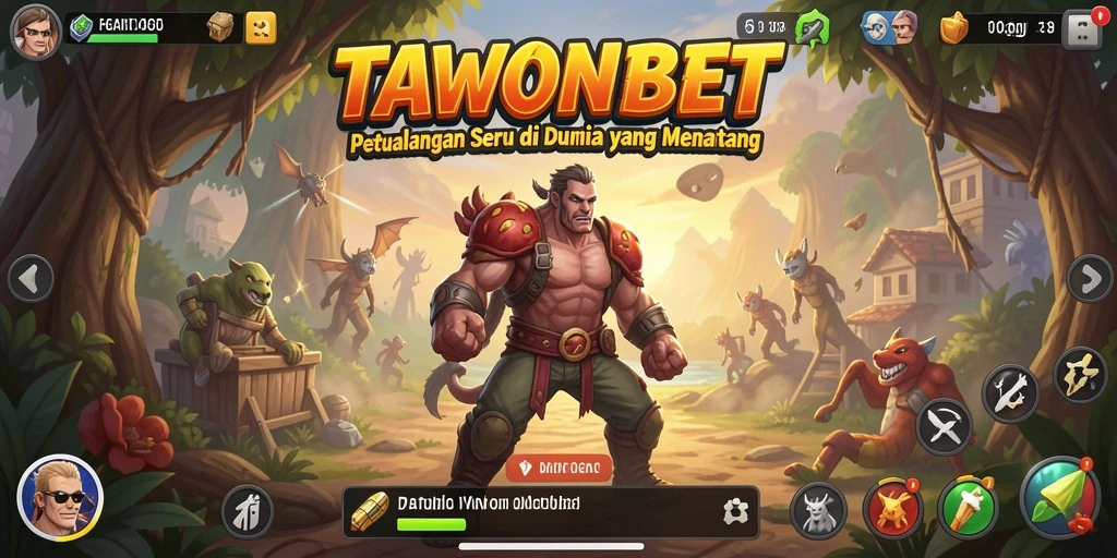 Tampilan gameplay seru dan mendebarkan di TAWONBET.