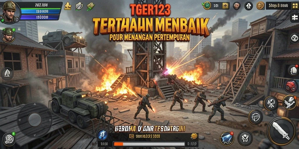Tampilan gameplay menara pertahanan yang mendebarkan di TGER123.